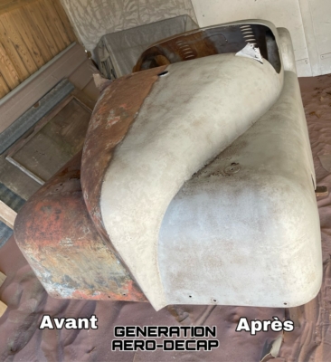 Décapage de carrosserie automobile par aérogommage